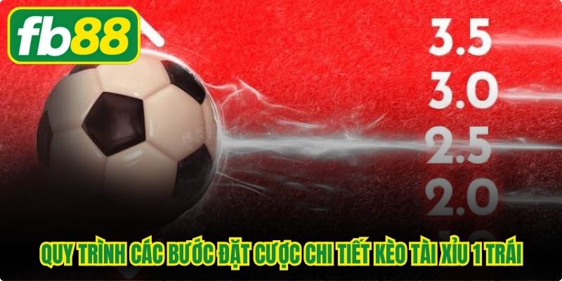Quy trình các bước đặt cược chi tiết kèo tài xỉu 1 trái